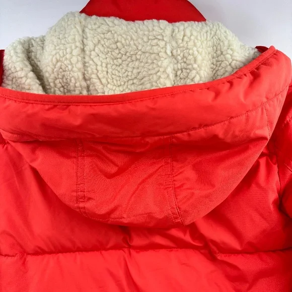 J Crew Women's Signature Puffer Red Orange Size XSP - Picture 12 of 13